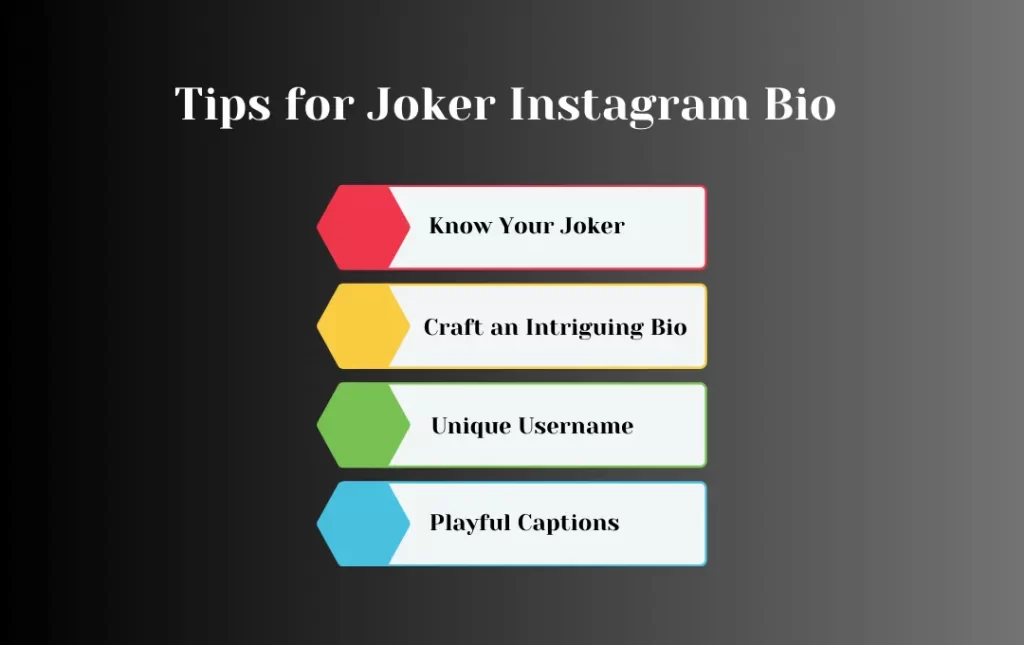 Infographics:Tips for Joker Instagram Bio 