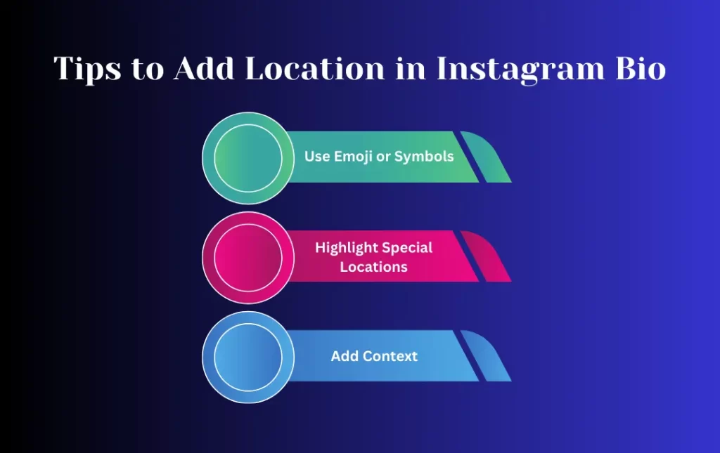 Infographics: Tips to Add Location in Instagram Bio