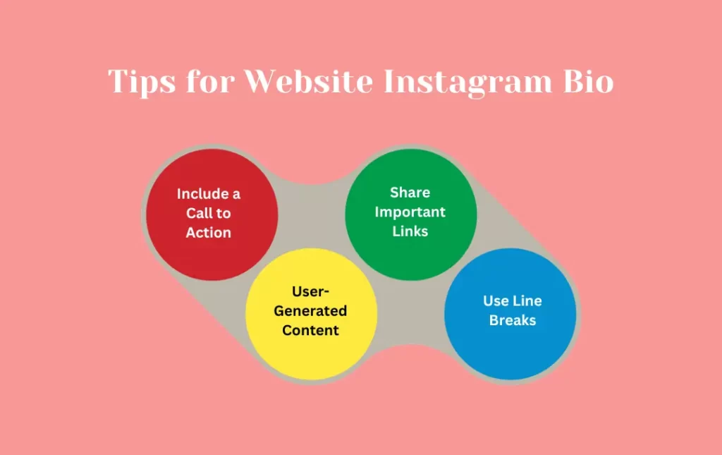 Infographics: Tips for Tips for Website Instagram Bio
