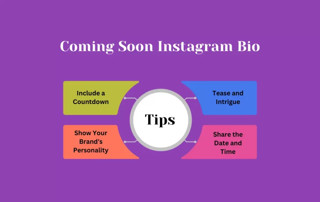 Infographics: Tips for Coming Soon Instagram Bio