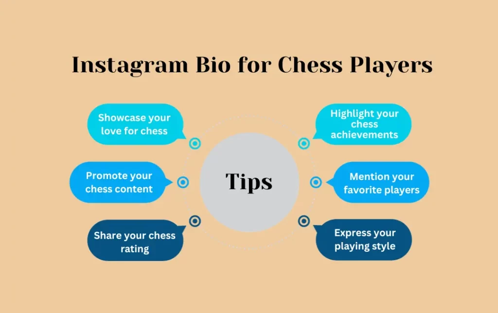 Infographics: Tips for  Instagram Bio for Chess Players