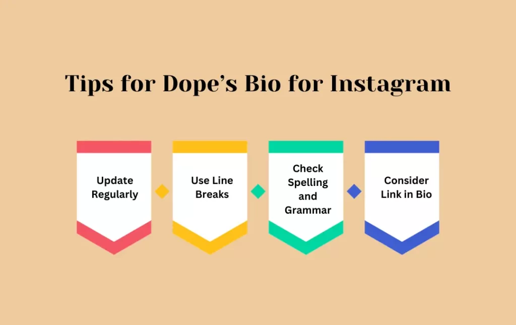 Infographics: Tips for Dope’s Bio for Instagram