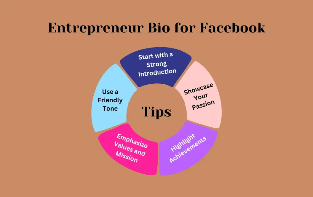 Infographics: Tips for Entrepreneur Bio for Facebook