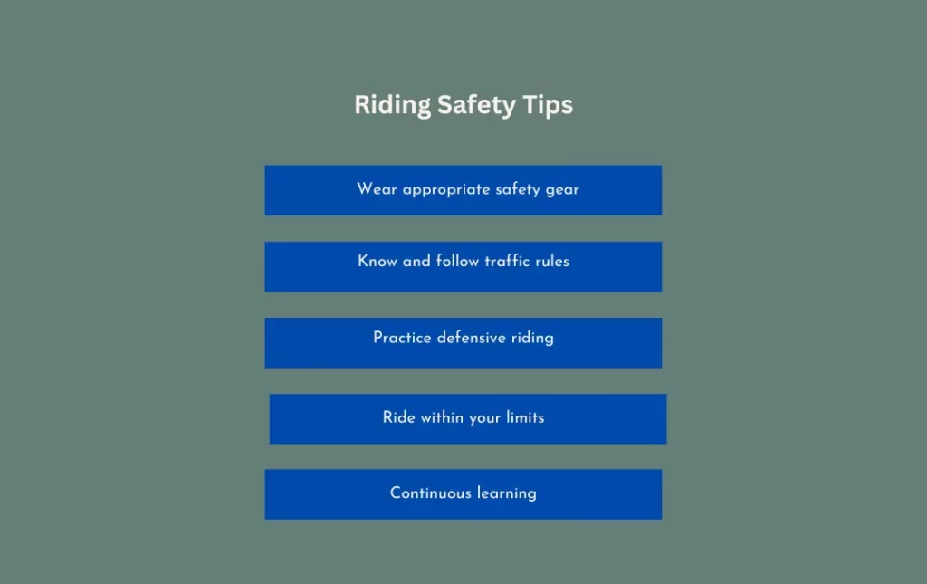 Instagram bio for rider (riding safety tips)