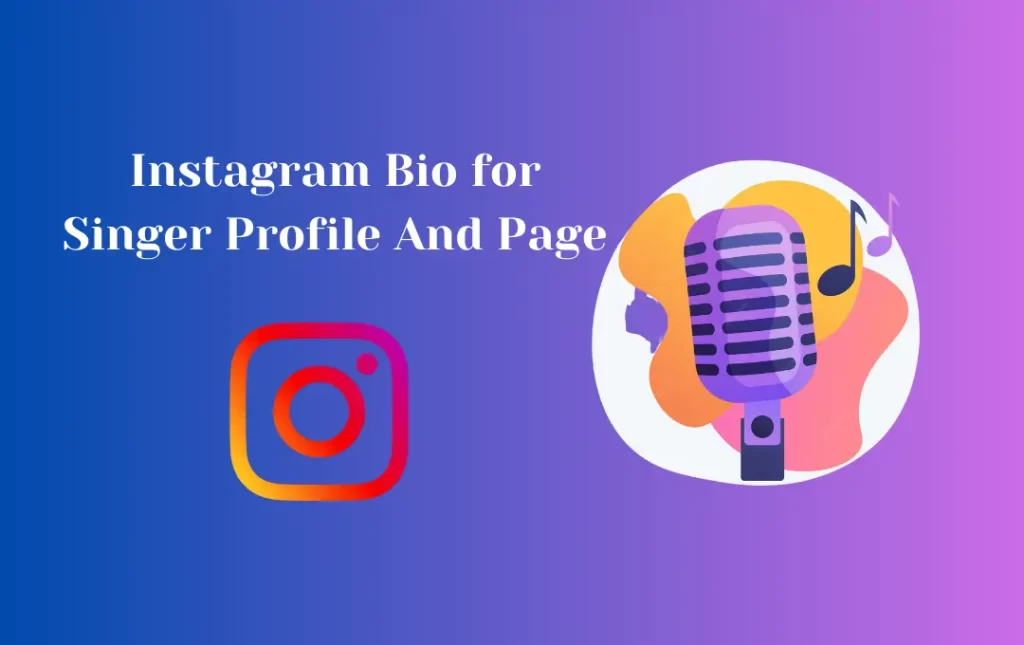 Instagram Bio for Singer Profile And Page