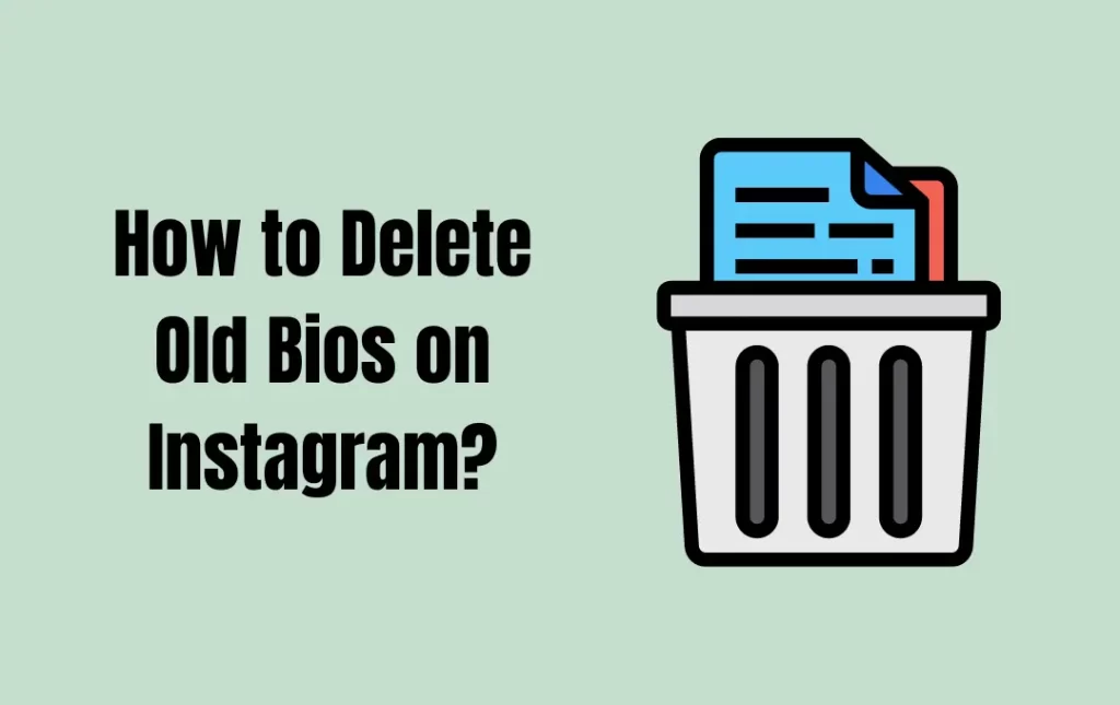 How to Delete Old Bios on Instagram?