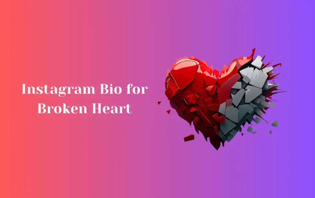 Instagram bio for broken heart