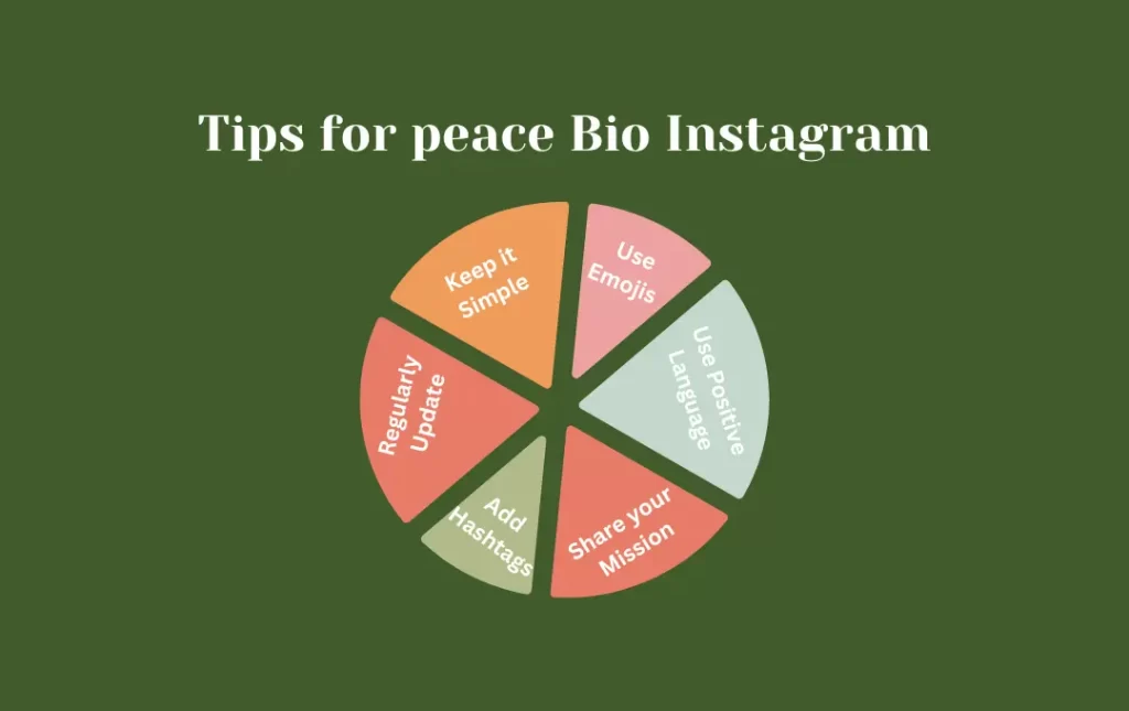 infographics: peace bio for instagram
