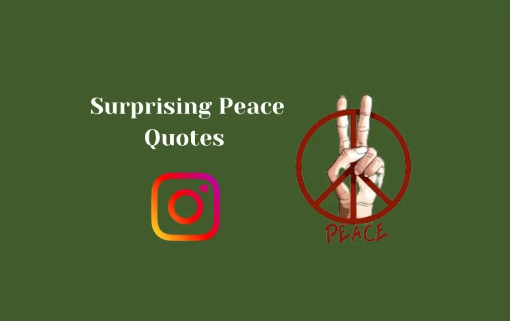 Surprising Peace Quotes for Instagram Bio