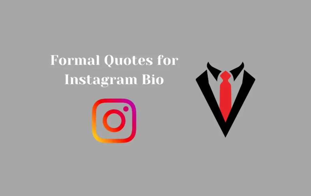 Formal Quotes for Instagram Bio