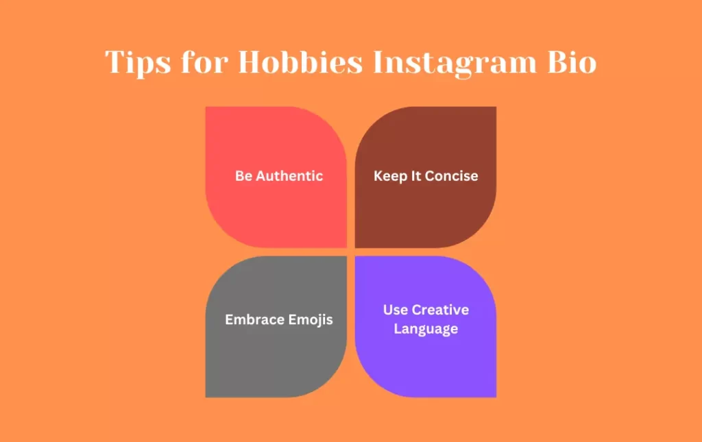 Infographics: Tips for Hobbies Instagram Bio