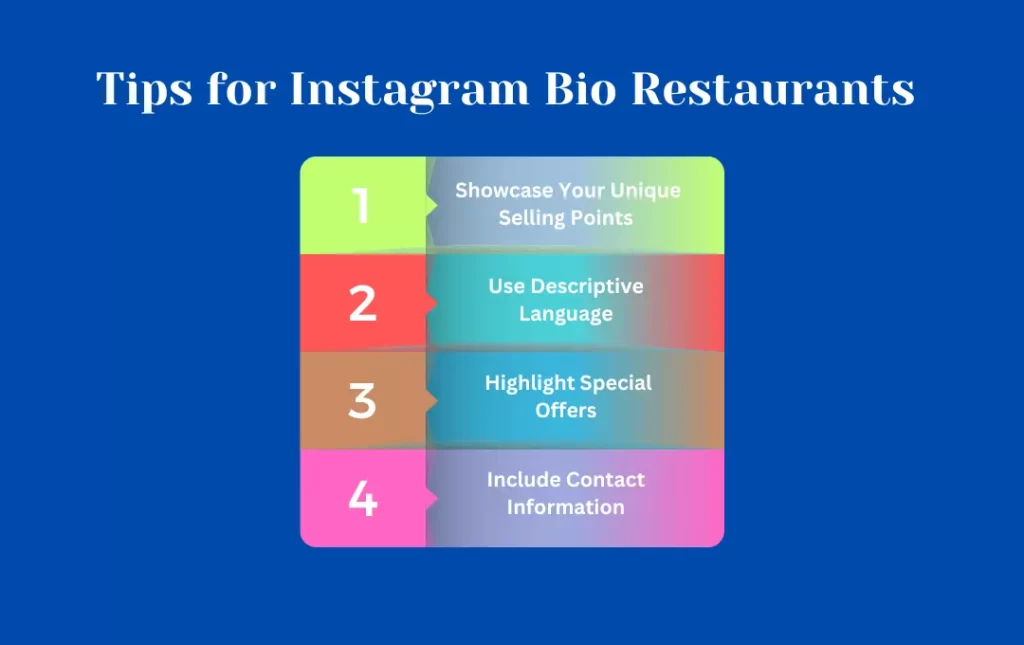 Infographics: Tips for Instagram Bio Restaurants 