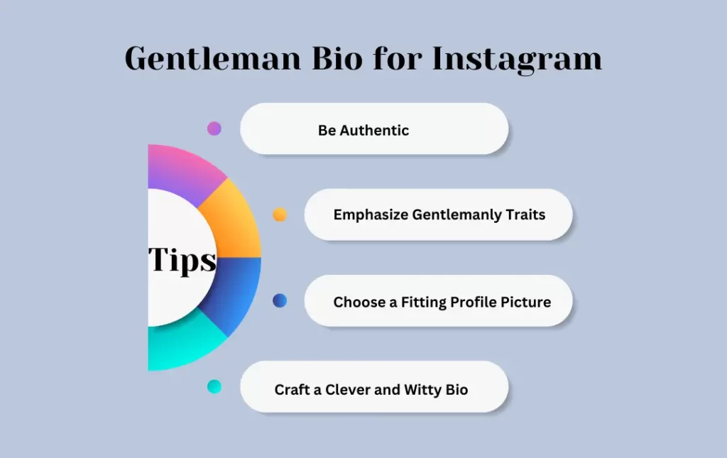 Infographics: Tips for Gentleman Instagram Bio