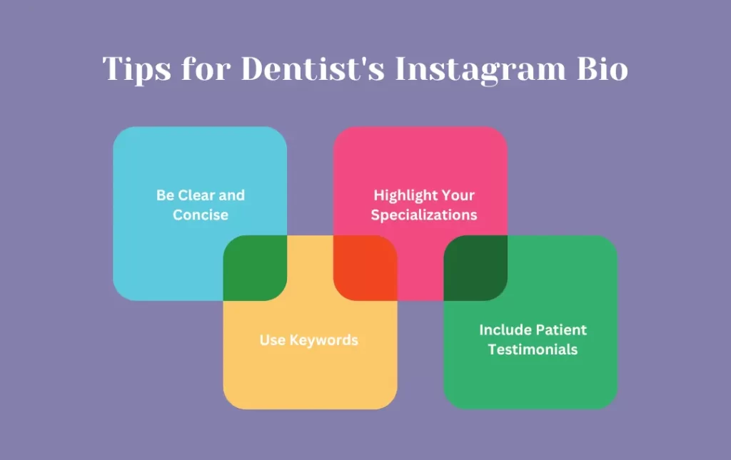 Infographics: Tips for Dentist's Instagram Bio