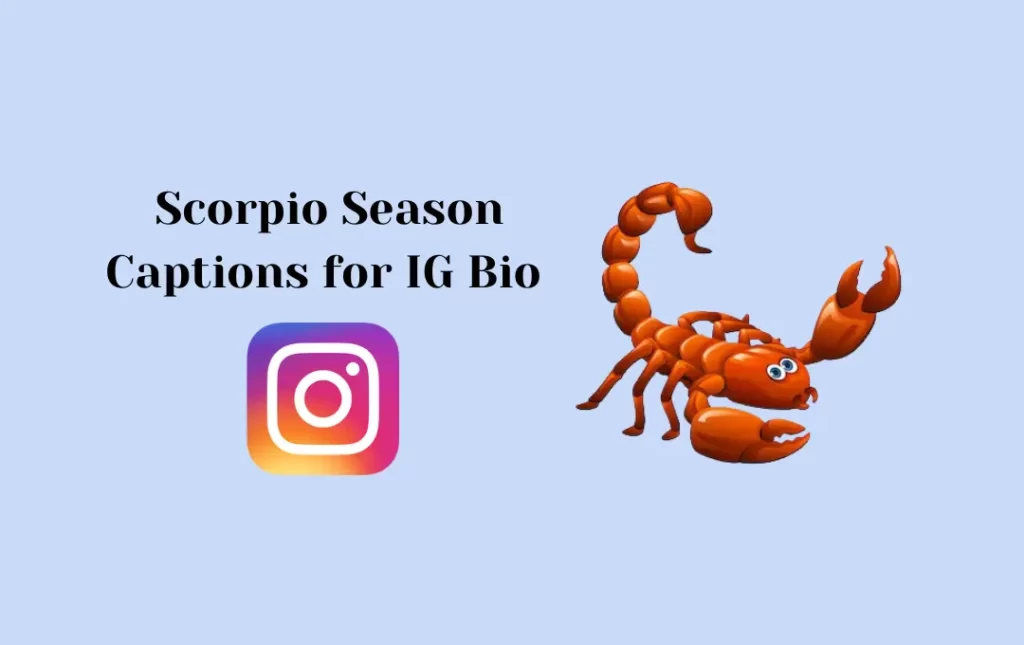  Scorpio Season Captions for IG Bio