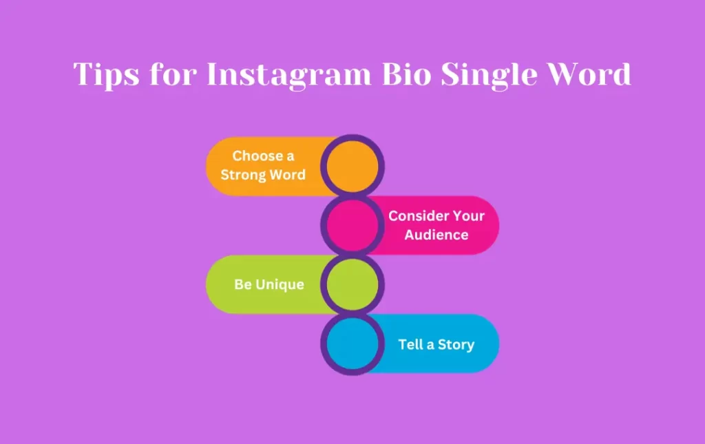 Infographics: Tips for Instagram Bio Single Word