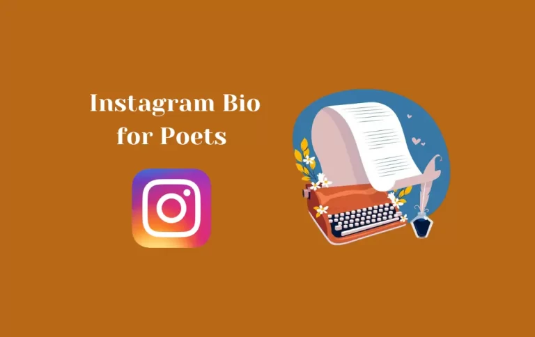 Best Instagram Bio for Poets |  Instagram Bio for Poetry Page