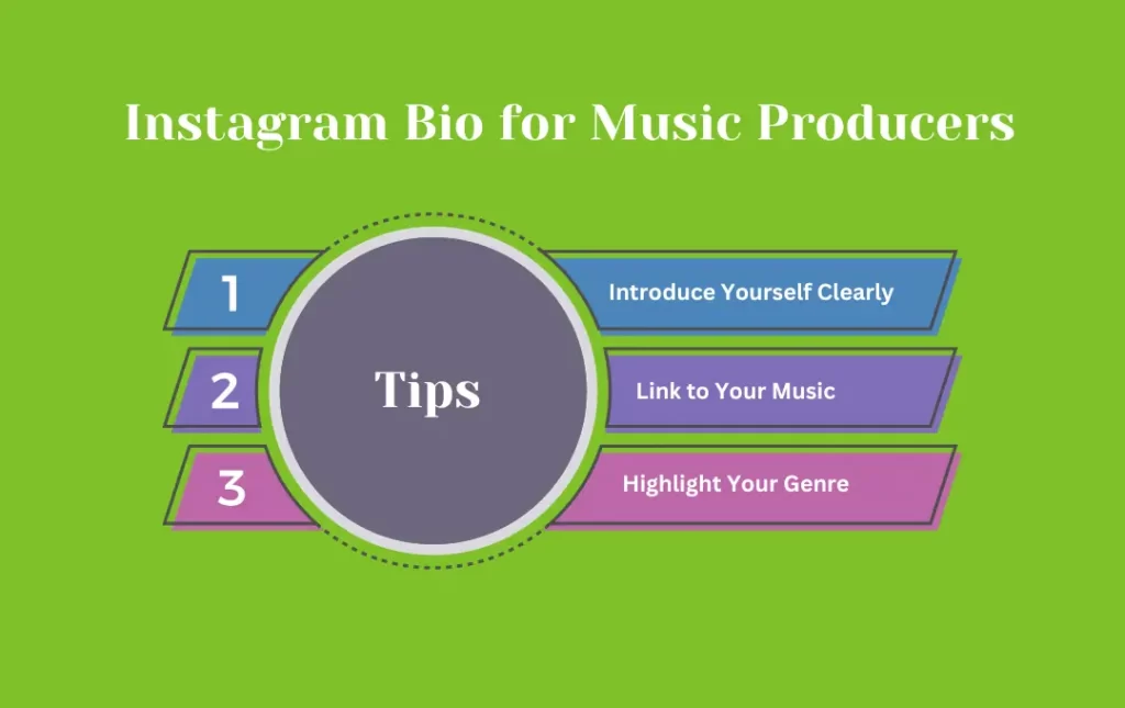 Infographics: Tips of Instagram Bio for Music Producers