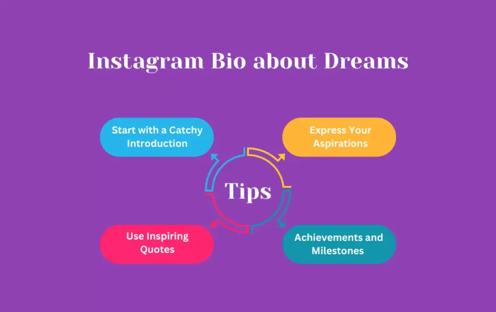 Infographics: Tips for Instagram Bio about Dreams
