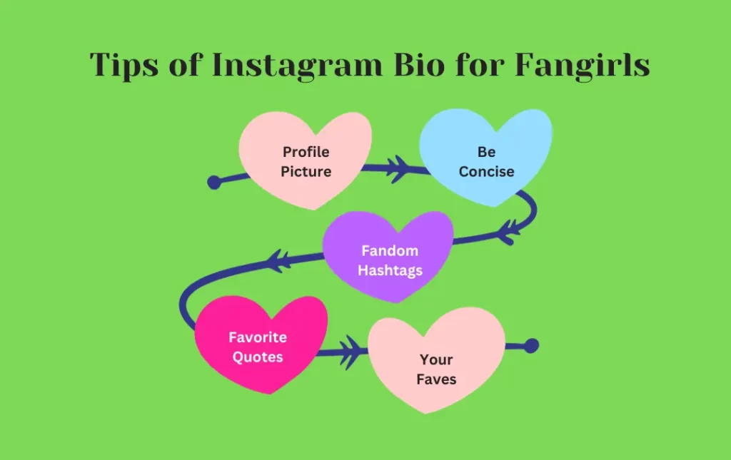 Infographics:  Tips of Instagram Bio for Fangirls