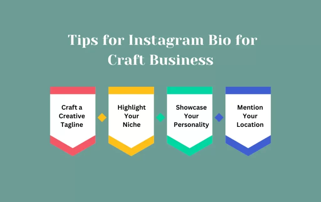Infographics:  Tips for Instagram Bio for Craft Business