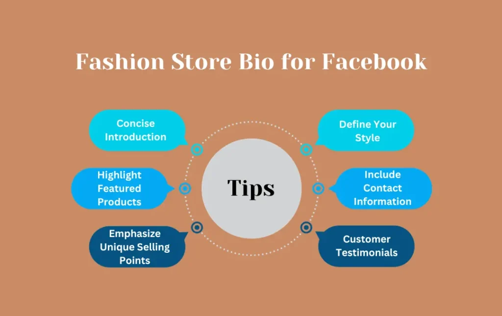 Infographics: Tips for Fashion Store Bio for Facebook